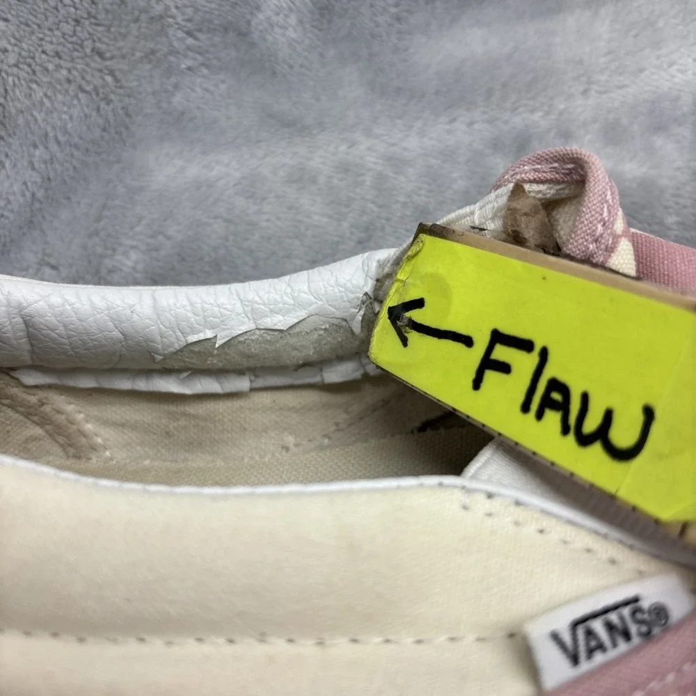 Vans Checkerboard Slip-On Classic Sneakers  Dusty Pink Men 8 Women 9.5 See Pics